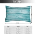 thumbnail image 2 of Zufioo Teal Turquoise Wood Print Double-Sided Throw Pillow Cover, Pillow Protector Home Decor - With Hidden Zipper, Suitable for Bedroom, Living Room, Car Interior-16"x24", 2 of 6