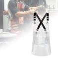 thumbnail image 6 of Baoblaze Transparent Apron Hairstylist Apron Easy to Clean for Farmhouse Art Baking Apron TPU Material Waterproof Apron Oilproof Apron Black 80cm, 6 of 8