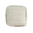 thumbnail image 7 of Ox Bay Nero Square Beige/White Diamond Indoor Pouf Ottoman, 18"H x 18"W, 7 of 7