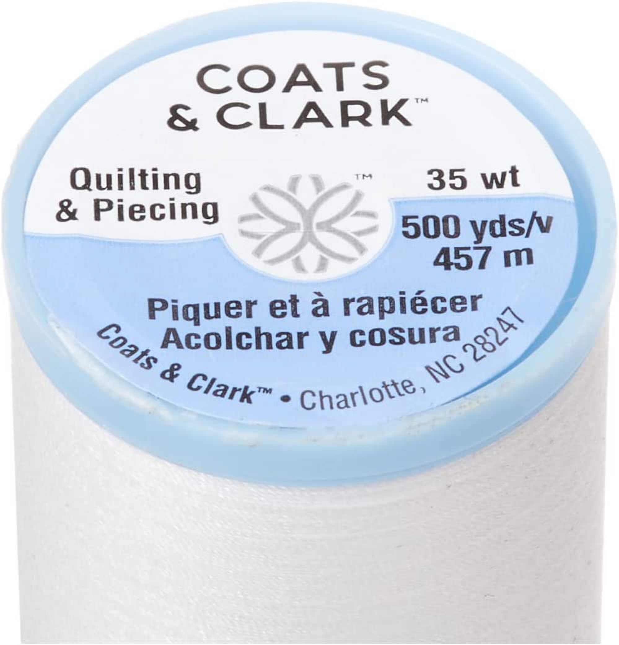 Coats Cotton Covered Quilting & Piecing Thread 500yd-White - image 2 of 4
