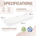 thumbnail image 2 of Kaboon 27 inch Long 10 inch Deep Floating Shelves for Wall Set of 2, Large Open Shelves Wall Mounted, Space Saving Home and Commercial Use, White, 2 of 7
