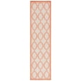 thumbnail image 2 of SAFAVIEH Beach House Faith Geometric Indoor/Outdoor Runner Rug, Beige/Orange, 2'2" x 10', 2 of 16