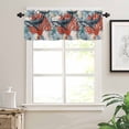 thumbnail image 3 of Vintage Whale Valances for Windows Farmhouse Kitchen Curtains Valances Rod Pocket Valance Curtains for Kitchen Windows Retro Coastal Coral Nautical Ocean Window Valances for Bathroom Bedroom 60"x18", 3 of 6