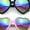 (2-pack) Black and Pink, variant on Womens Rusta Rainbow Mirror Lens Plastic Frame Heart Shape Sunglasses Black - Smoke