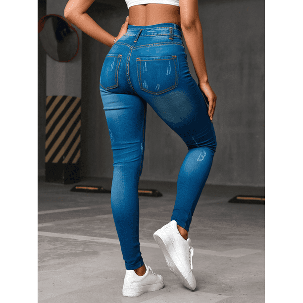 Para Dama Leggings Jeans Mujer Tiro Alto Jean Tiro Alto, Control