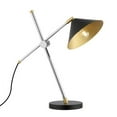 thumbnail image 4 of SAFAVIEH Duane 24 in. Modern Chrome Iron Table Lamp with Black Shade, 4 of 5