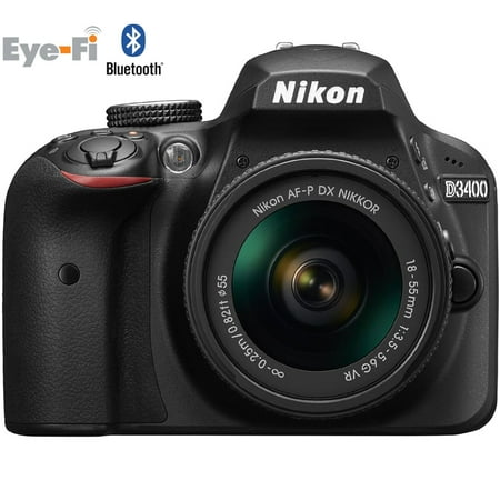 Nikon D3400 24.2 MP DSLR Camera with 18-55mm VR Lens Kit 1571B (Black) - (Certified