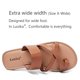 thumbnail image 2 of Sandalias Luoika para mujer, planas, anchas, color canela, 12 x W, verano, playa, 2 of 9