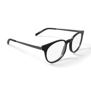 Bio Eyes Men's BE152 Myrtle Round Prescription Eyeglasses with Case, Black
