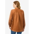 thumbnail image 2 of Woman Within Plus Size Soft Faux Suede Shirt, 2 of 6