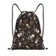 thumbnail image 1 of Fotbe Pirate Skulls Bolsa Mochila con Cordón Estampada, Bolsa de Gimnasio Deportiva, Bolsa Cinch, Bolsa con Cordón para Hombres y Mujeres-Small, 1 of 6