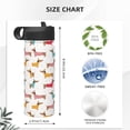 thumbnail image 4 of Goofa Dachshund Dog Puppy for Insulated Kettle 18oz Water Bottle Insulated Tumbler with Handle & Flip Straw - Fits in Cup Holder, Leak Resistant Tumbler, 4 of 8