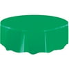 Plastic Emerald Green Round Table Cover,