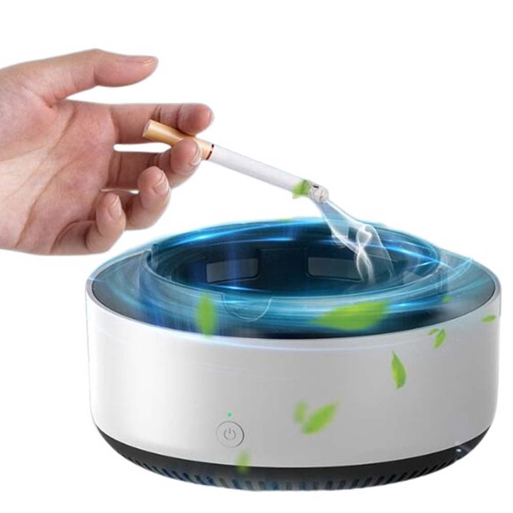 Smokeless Ashtray,Detachable Indoor Smoke Grabber AshtrayFlaming Ashtray Air Filter Battery