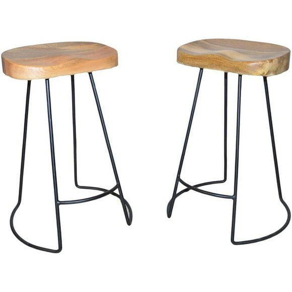 Carolina Classics Saga 25" Counter Stool in Natural (Set of 2)