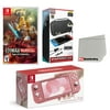 Nintendo Switch Lite Console Coral with Hyrule Warriors: Age of Calamity, Accessory Starter Kit and Screen Cleaning Cloth Bundle - Import with US Plug