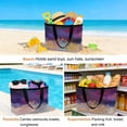 thumbnail image 4 of Night Sky Stars Beach Bag for Women, Large Breathable Mesh Beach Tote Bag, Shooting Star Cloud Galaxy Sandproof Lightweight Travel Bags for Vacation Picnic Swimming Pool 15.7"x15.7"x9.1", 4 of 9