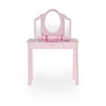 thumbnail image 5 of Guidecraft Kids' Vanity and Stool Set - Pink: Children's Princess Pretend Play, Dress Up Desk and Makeup Mirror with Storage Drawer, 5 of 6