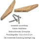 thumbnail image 4 of 6pcs Vintage Wooden Hook Wooden Hook 5kg Load Capacity, Wall Hook Bathrobe Hook Hat Hook Coat Hook (Set of 6)_, 4 of 5