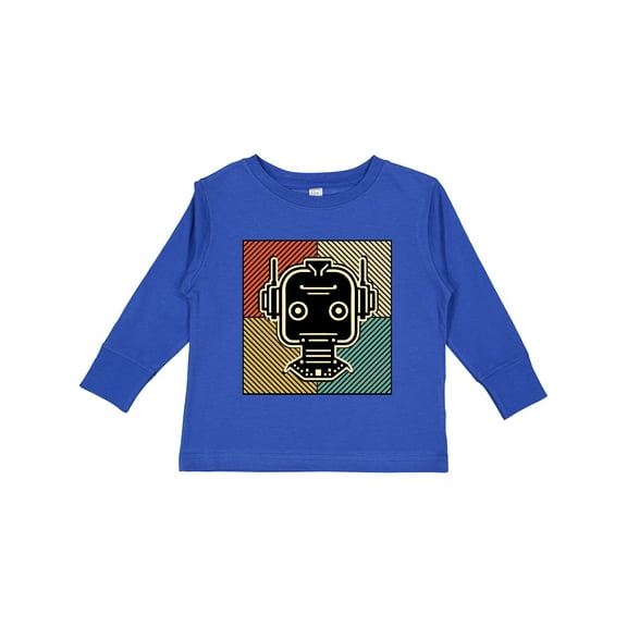 Inktastic Robotics Funny Robot Retro Boys or Girls Long Sleeve Toddler T-Shirt
