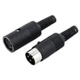 thumbnail image 1 of Unique Bargains Pair Black DIN 4 Pin Female + Male Socket Audio AV Connector, 1 of 3
