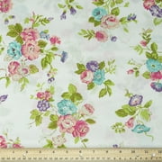 Waverly Inspirations Cotton 44" Medium Floral Carnation Color Sewing Fabric by the Yard
