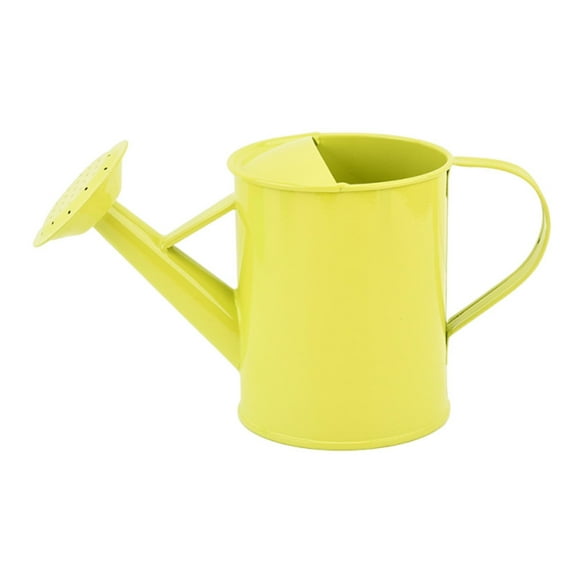Summercome Watering Can for Outdoor Plants and Indoor Plants,1 Gallon Metal Watering Can for Garden Flower, Steel Metal Water Can Watering Pot with Sprinkler Head, Yellow