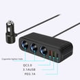 thumbnail image 4 of In-Car Device Charger Splitter for Road Trips Powers Up to Three Devices Simultaneously 42.5W USB Output, 4 of 4