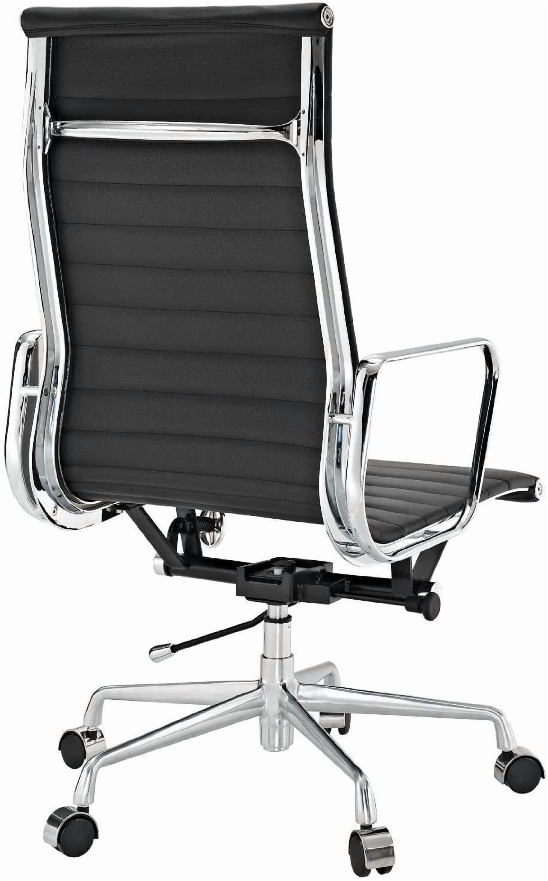 Nicer Furniture Group Fauteuil de direction en cuir à dossier haut Noir