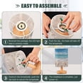 thumbnail image 4 of Seastars Seashells on Beach Bedside Table Lamp LED Warm Lights with USB Charging Port Retro Cylinder Desk Lamps, 4 of 7