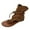Brown, variant on Midsumdr Sandals Women's Ankle Strappy Gladiator Sandals Retro Tassel Hollowed Out Toe Sandals Beach Bohemia Thong Flat Sandal Shoes