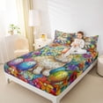 thumbnail image 3 of Erosebridal Hippie Rabbit Print Kid Bed Sheets, Western Easter Egg King Sheets, 4pcs, 3 of 5