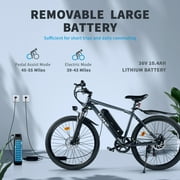 26 Electric Bike for Adults, 500W Ebike, 36V 10.4Ah Battery, 20MPH Electric Bicycles, Ebike for Adults, E Bike UL2849