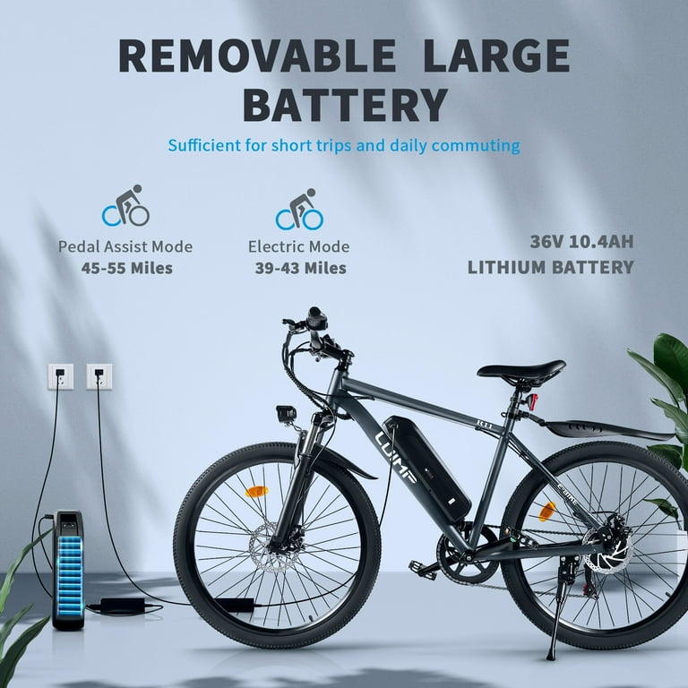 Luimp 26" Electric Bike for Adults, 500w Ebike with 36V 10.4Ah Battery, 20mph Electric Bicycles, E-Bike for Adults, E Bike Ul2849 Luimp 26" Electric Bike for Adults, 500w Ebike with 36V 10.4Ah Battery, 20mph Electric Bicycles, E-Bike for Adults, E Bike Ul2849
