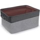 thumbnail image 1 of Cesta de almacenamiento, pequeñas cestas de tela para organizar con asas para regalos, contenedores de almacenamiento rectangulares vacíos y plegables para juguetes de niños, ropa, 1 of 5