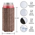 thumbnail image 4 of 2 Pcak Sleeves Beer Cooler Bags Insulated Collapsible Can Sleeves Stripe Brown Can Cooler Sleeve for Bulk for Soda, 4 of 4