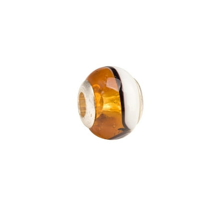 - Milk And Honey Divided Large Hole Beads Murano Lampwork European Glass Crystal Charms Beads Spacers Fit Pandora Troll Chamilia Carlo Biagi Zable Snake Chain Charm Bracelets 11x14mm 4pcs