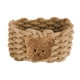 thumbnail image 2 of Cesta de almacenamiento tejida de algodón Bear - Caja organizadora plegable de escritorio para cosméticos, joyería y artículos diversos, 7,1"x7,1"x6", 2 of 3