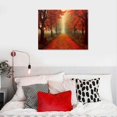 thumbnail image 4 of Creowell  Wall Art Red Maple Forest Autumn Maple Leaves and Road Landscape Canvas Pictures Wall Decorations for Living Room Bedroom Kids Room Home Office Decor 20x16 in/16x12 in, 4 of 4