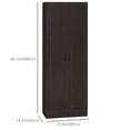 thumbnail image 3 of HOMCOM Garde-Manger de Cuisine en Bois Fin 66 Pouces, Armoire de Rangement avec Étagères, 3 of 10