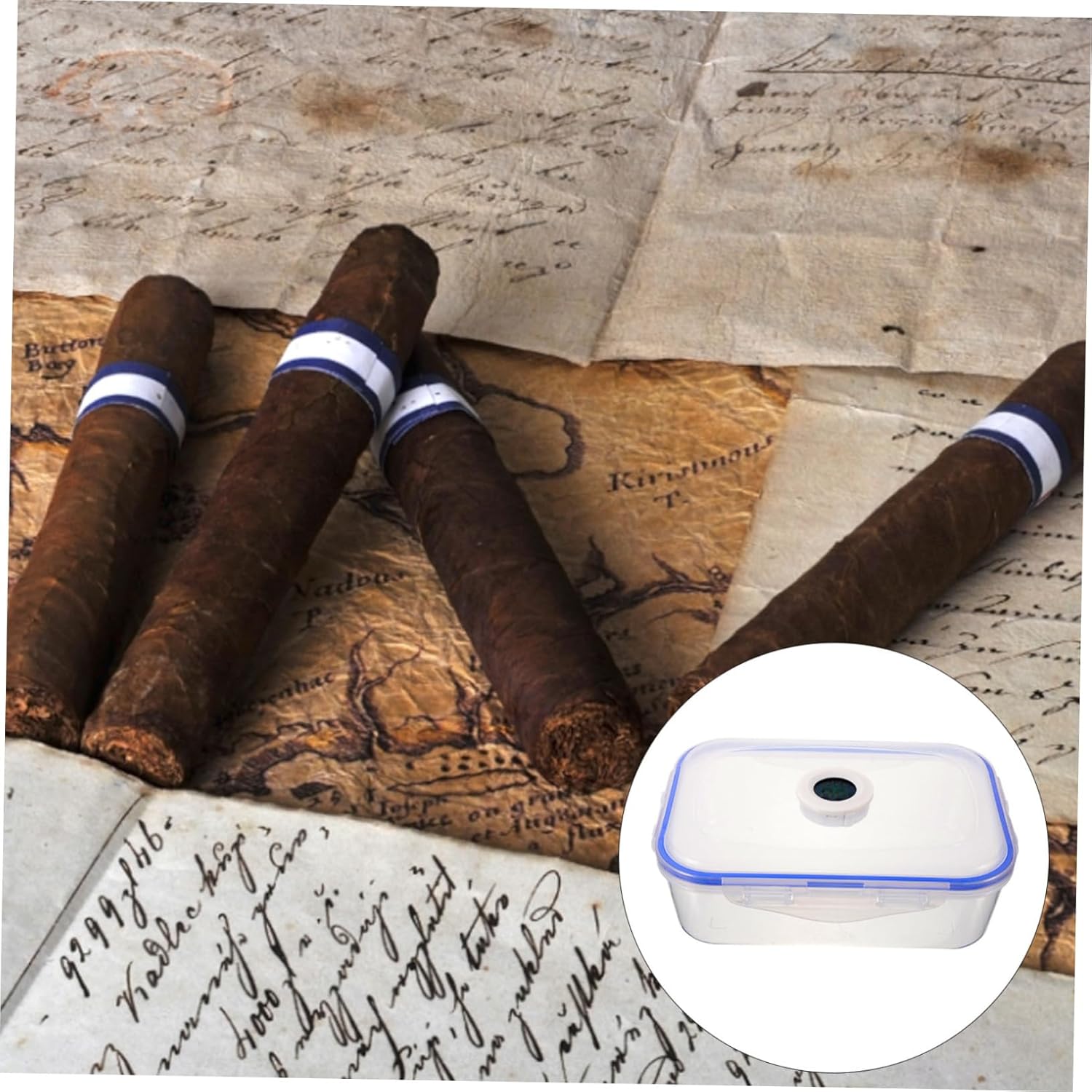 Yoqb Portable Humidor Box with Hygrometer Travel Friendly Control Storage Case for Cigarettes Compact Humidor Container for Home and Outdoor UseA108