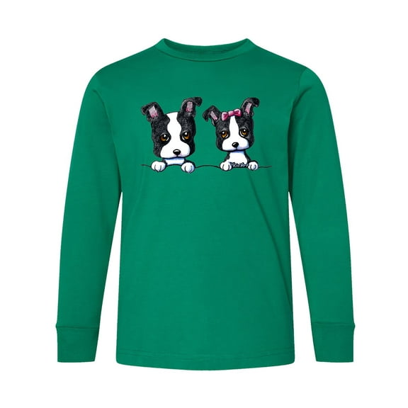 Inktastic Boston Terriers (dark Apparel) Long Sleeve Youth T-Shirt
