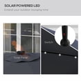 thumbnail image 4 of Outsunny Solar Patio Umbrella with LED and Tilt, Table Umbrella, Dark Grey, 4 of 10