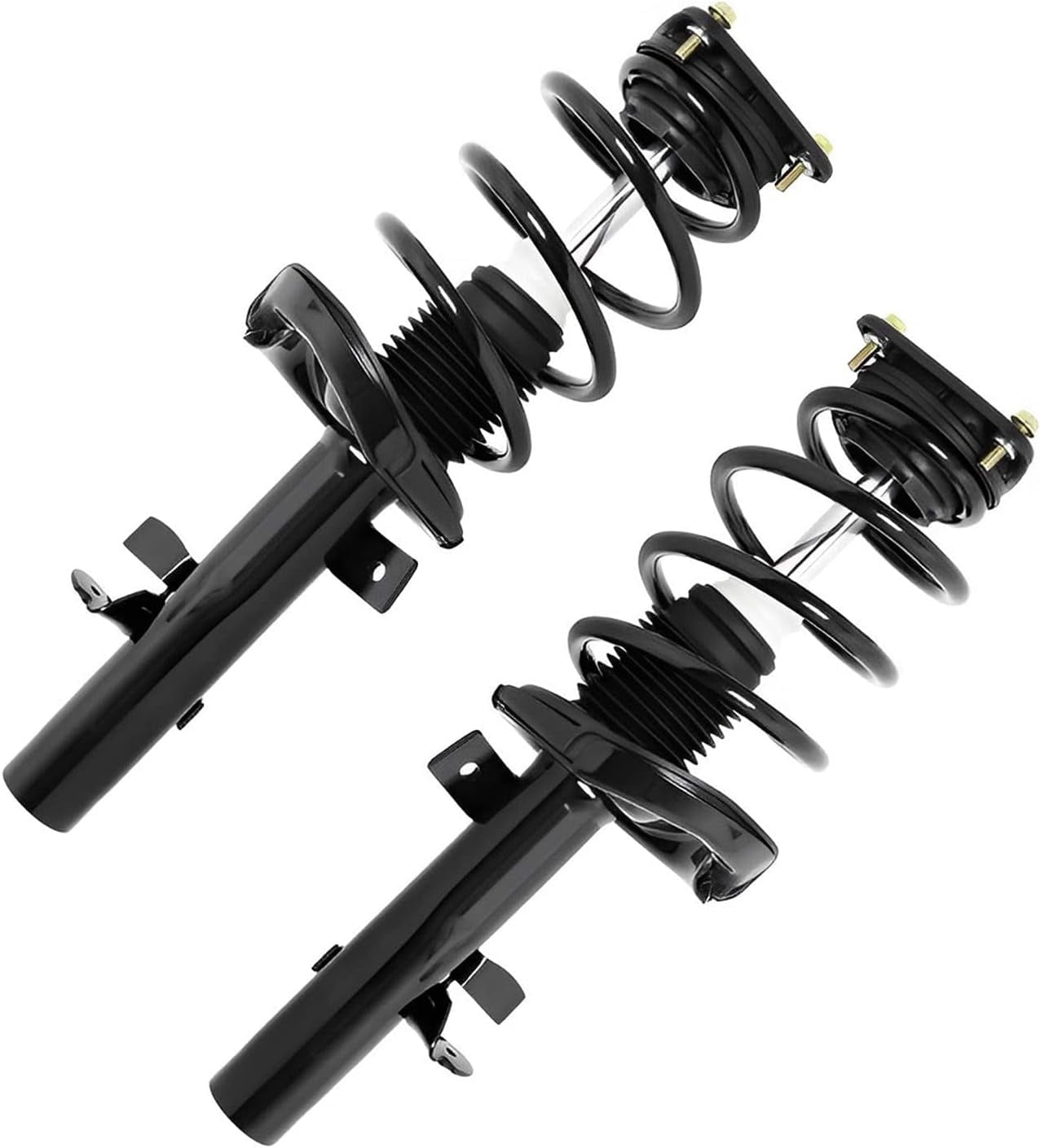Detroit Axle - Front Struts & Coil Springs Sway Bar Links Tie Rods Lower Ball Joint Boots Replacement for 2013-2018 Ford Focus S SE Titanium