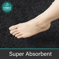 thumbnail image 4 of Junovo Soft Bathroom Rug Runner Absorbent Microfiber Bath Rugs for Bathroom Non Slip Bath Mat for Tub, Shower Floor,24"x70",Dark Gray, 4 of 6
