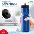 thumbnail image 2 of Paquete De 2 Botellas De Agua Deportivas Resistentes, 50 Botellas De Plástico Reutilizables Sin Bpa De 22 Oz Con Tapa Superior Extraíble, Fabricadas En Ee. Uu., Aptas Para Lavavajillas En La Rejilla S, 2 of 5