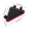 thumbnail image 2 of stanreset Mountain Bicycles Bag Front Tube Waterproof Large Capacity Cycling Bags Wide Opening Outdoor Wallet Holder Accessory Red, 2 of 9