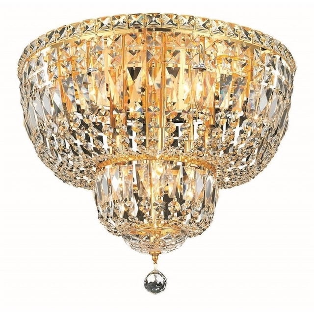 Elegant Lighting Tranquil 20" 10 Light Elegant Crystal Flush Mount