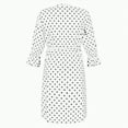 thumbnail image 4 of WUANDIXFA Robe de Maternité pour Séance Photo Robe de Maternité Confortable Douce Mode à Pois Manches Mi-Longues Robe de Maternité Blanc,m, 4 of 6