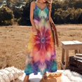 thumbnail image 2 of Kaleidoscope Mandala Colorful Floral Boho Design Sleeveless Dress Woman Fashion Long Dresses Women's Summer Suit Dress 2025, 2 of 7